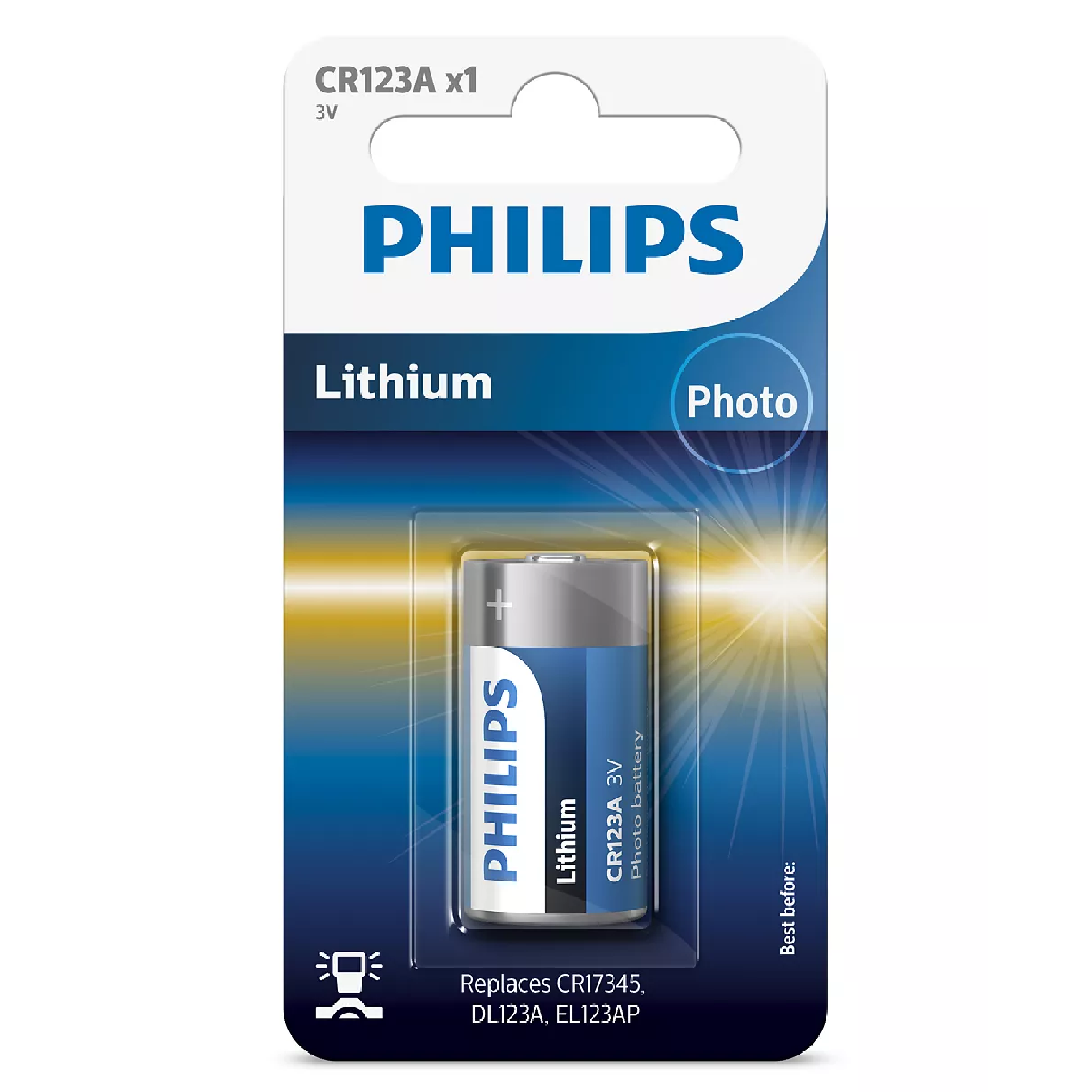Philips Minicells Battery CR123A PHOTO LITHIUM 3V
